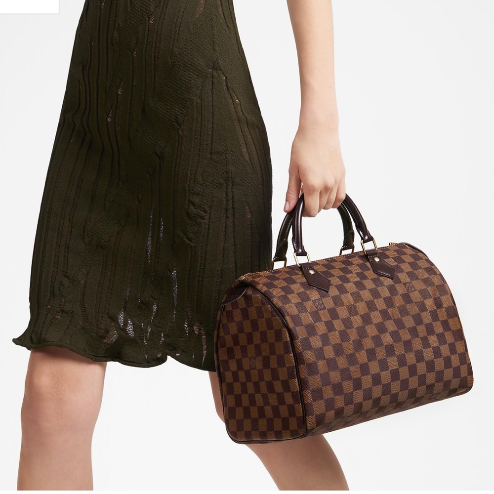 New! LOUIS Vuitton SPEEDY30 Handbag in Damier Ebene - Picture 2 of 5